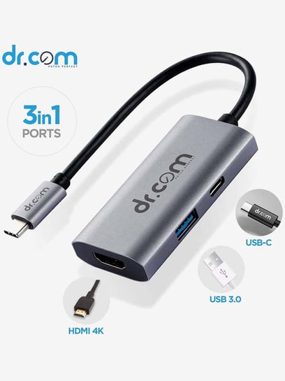 QGeeM 3 in 1 USB C Hub HDMI USB C Adapter