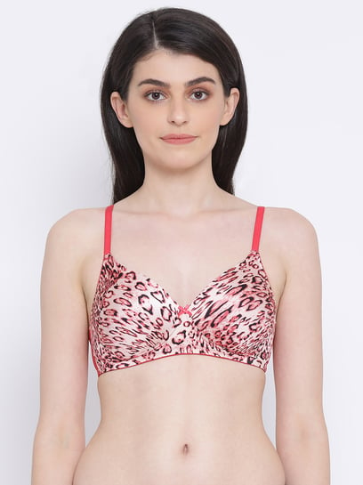 Buy Clovia Pink & White Non Wired Padded T Shirt Bra for Women Online @  Tata CLiQ