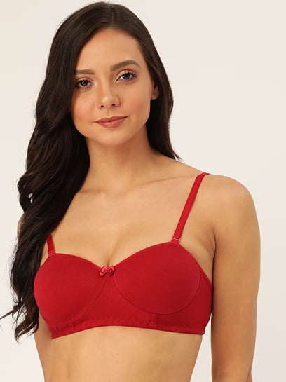 Clovia Red Solid Minimizer Bra