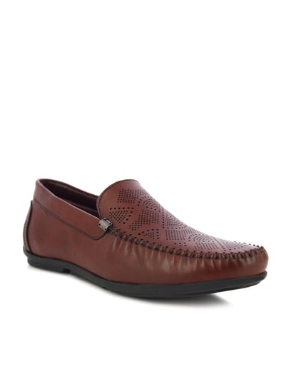 Buy Alberto Torresi Men's Boscow Maroon Loafers for Men at Best