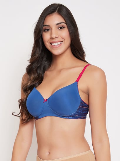 Buy Clovia Royal Blue Under Wired Padded Push Up Bra for Women Online @  Tata CLiQ