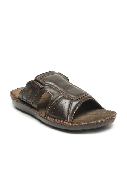 Buy FRANCO LEONE Mens Leather Velcro Closure Sandals | Shoppers Stop