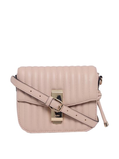 Buy Aldo Erigossa Beige Quilted Medium Sling Handbag For Women At