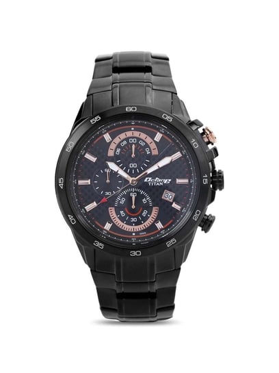 Titan octane discount black metal watch