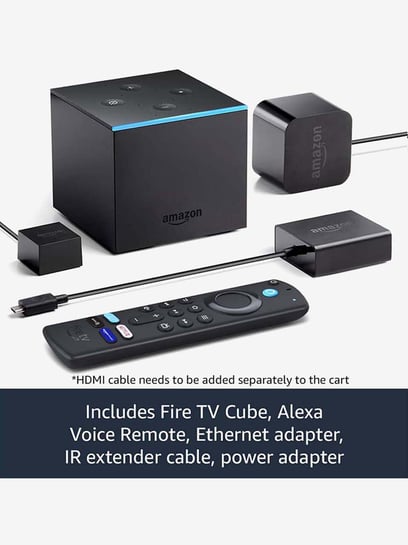 Buy Amazon Fire TV Cube with Alexa Voice Remote (Black) Online At