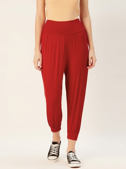 Buy Globus Red Solid Harem Pants - Harem Pants for Women 5152324 | Myntra