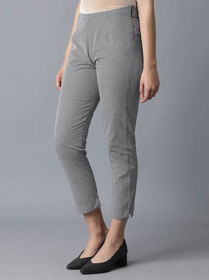 Buy W Silver Slim Fit Pants for Women Online @ Tata CLiQ