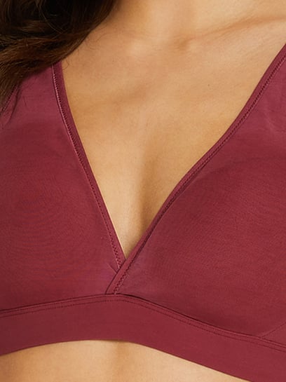 Buy HUNKEMOLLER Maroon Non-padded Bra for Women Online @ Tata CLiQ