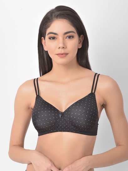 Buy Clovia Black Non Wired Padded T-Shirt Bra for Women Online @ Tata CLiQ