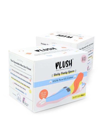 Plush Daily Ultra Thin Panty Liners For Women 40 Liners-150mm In Length