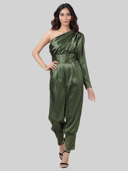 Sage One Shoulder Jumpsuit | Jumpsuits – Saved by the Dress