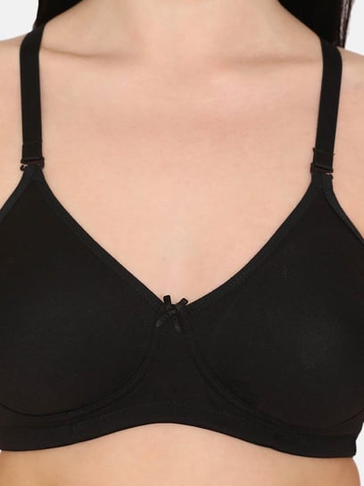 Buy Rosaline by Zivame Black Non Wired Non Padded T-Shirt Bra for