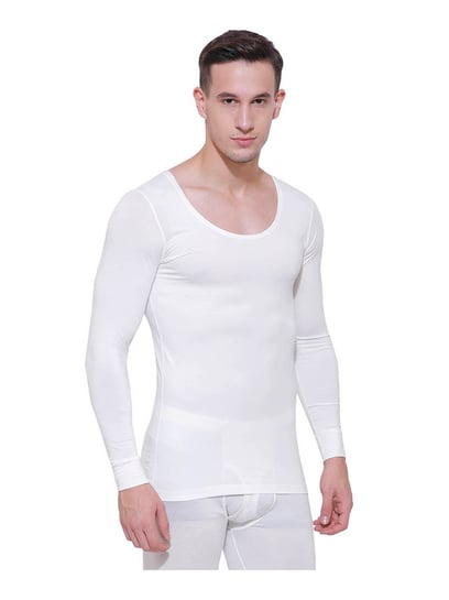 Buy Ayaki by (Bodycare) Women Off White Solid Thermal Top at