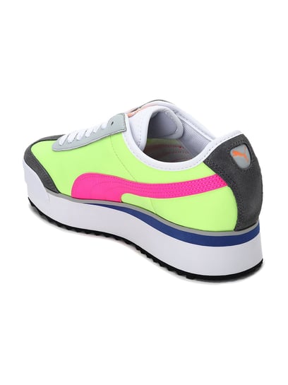 Buy Puma Roma Amor Logo Lime Green Sneakers for Women at Best