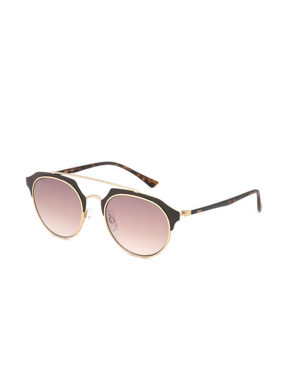 Balmain round discount browline acetate/metal sunglasses