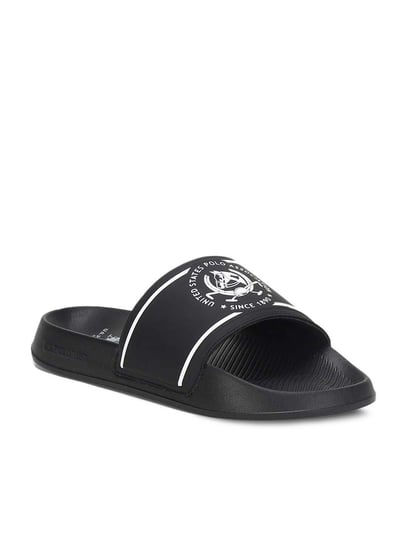 Buy U.S. Polo Assn. Men s Zane 3.0 Black Slides for Men at Best