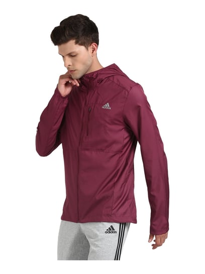 Maroon adidas jacket on sale mens