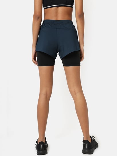Buy Cultsport Blue Printed Tights With Inner Shorts for Women Online @ Tata  CLiQ