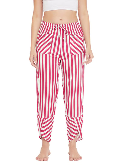 Red and white hot sale striped pajama bottoms