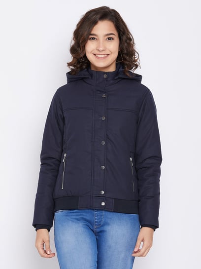 Buy Octave Black Quilted Jacket for Women Online @ Tata CLiQ