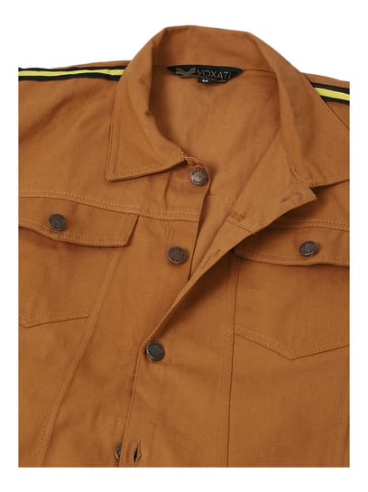 Buy Ecko Unltd Men Mustard Yellow Solid Denim Jacket - Jackets for Men  7579062 | Myntra