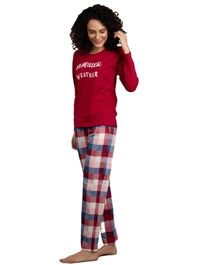 Buy Nite Flite Multicolor Printed T-Shirt With Pyjamas for Women's Online @  Tata CLiQ