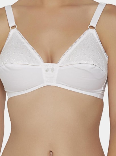 Buy online Solid White Hosiery Bra from lingerie for Women by Libertina for  ₹680 at 0% off