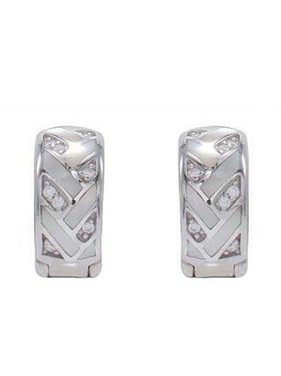 Half Round 925 Silver Earrings For Special Occasions