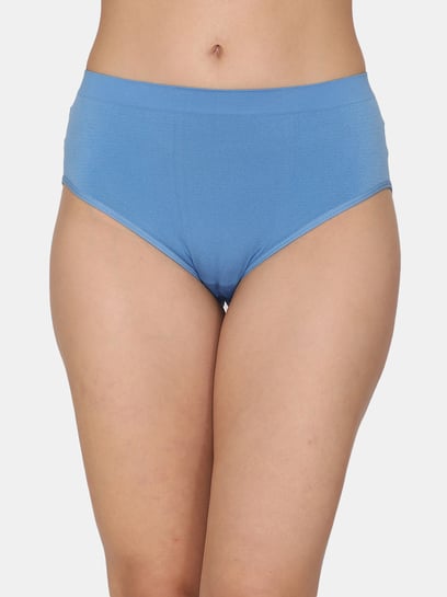 Buy Zivame Low Rise Zero Coverage Thong Blue online