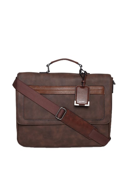 Buy Aldo BEMINI Brown Synthetic Medium Laptop Messenger Bag Online