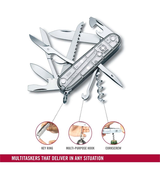 Buy Victorinox Silver Huntsman Swiss Army Knife (9.1 cm) Online @ Tata ...