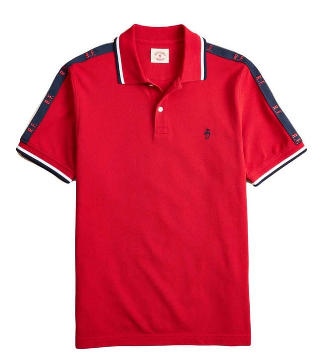 Buy Brooks Brothers Red Fleece Red Slim Fit Polo T-Shirts only at Tata ...