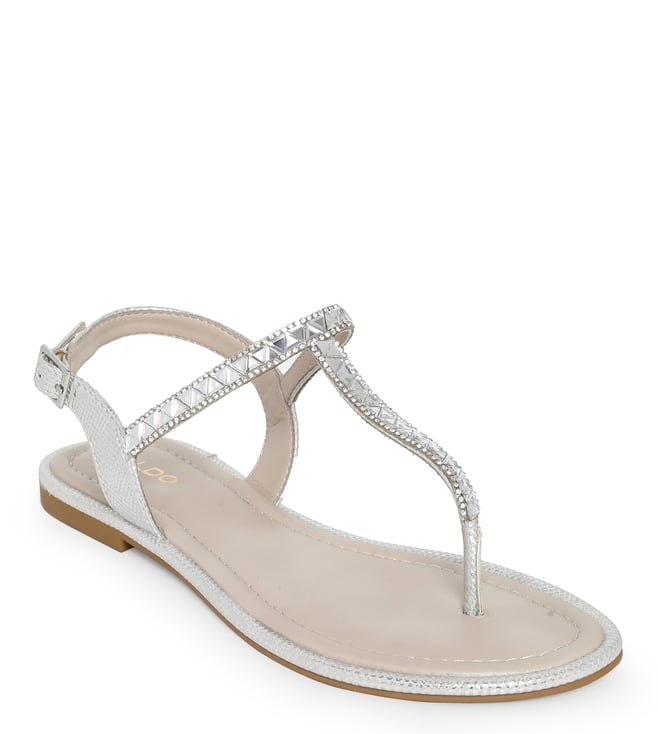 Buy Aldo Silver SHEENY040 Back Strap Sandals for Women Online