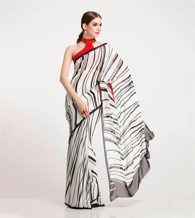 Buy Satya Paul Black White Embroidered 