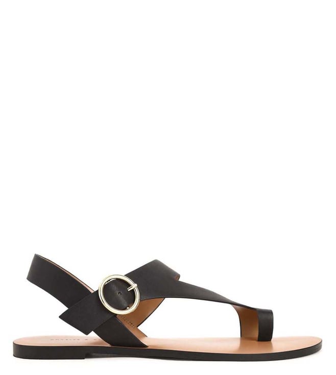 black toe ring sandals