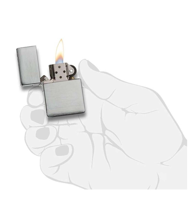 Buy Zippo 1935 Replica Brushed Chrome without Slashes Pocket Lighter only  at Tata CLiQ Luxury