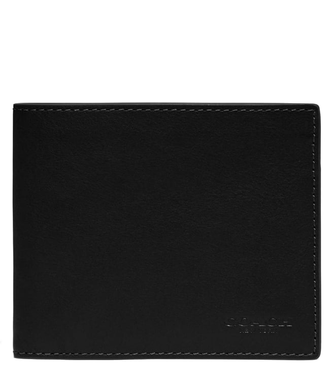 Buy Coach Black 3 In 1 Compact Id Medium Wallet for Men Online @ Tata ...