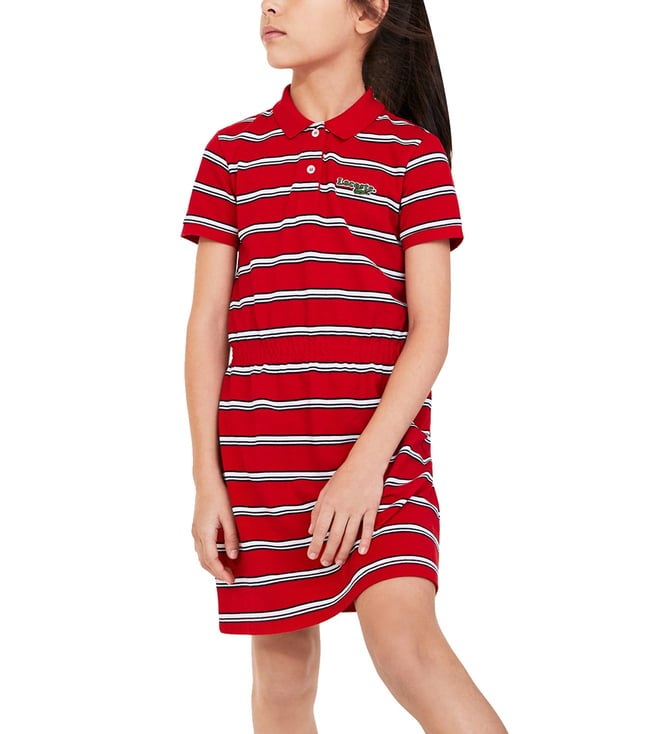 lacoste striped polo dress