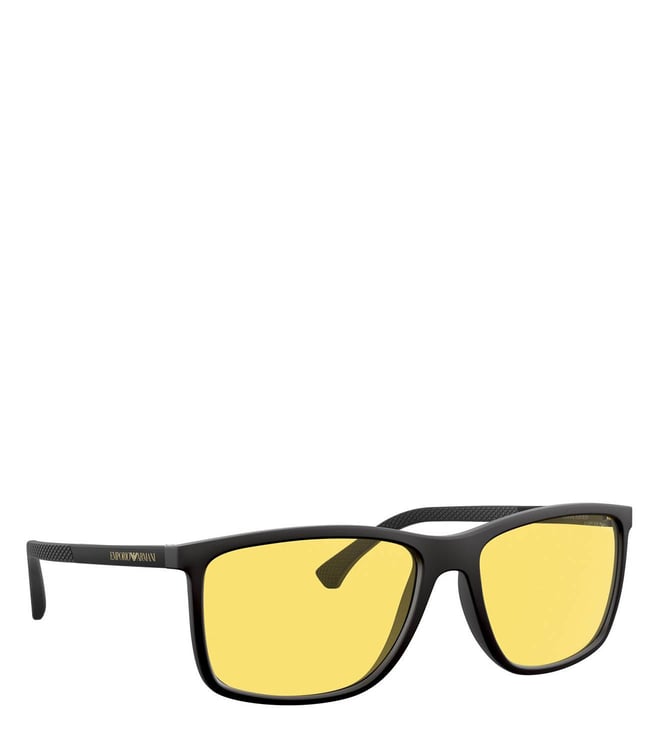 Buy Emporio Armani Yellow Rectangular Sunglasses for Men Online @ Tata CLiQ  Luxury