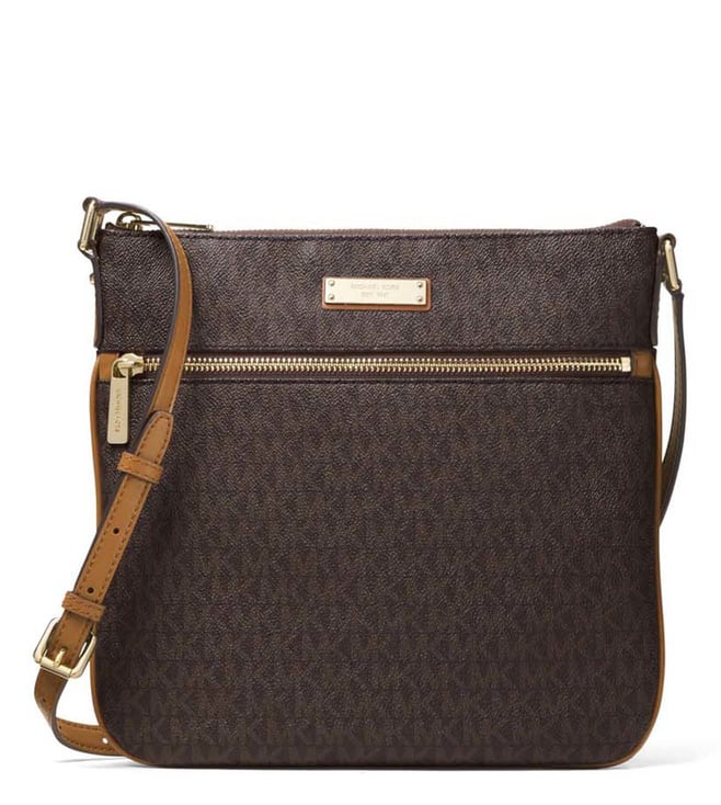 Buy MICHAEL Michael Kors Brown Jet Set Small Cross Body Bag for Women  Online @ Tata CLiQ Luxury