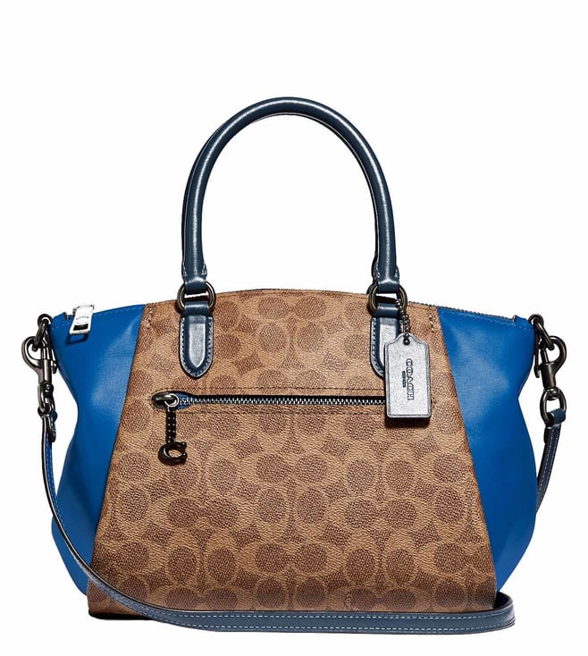 Buy Coach Dark Denim & Multi Elise Signature Medium Satchel for Women