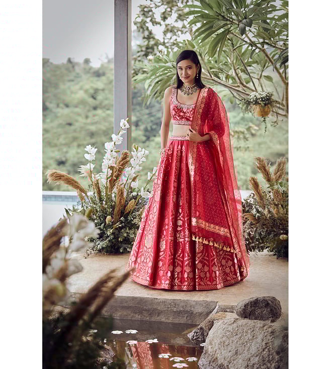 anita dongre red lehenga