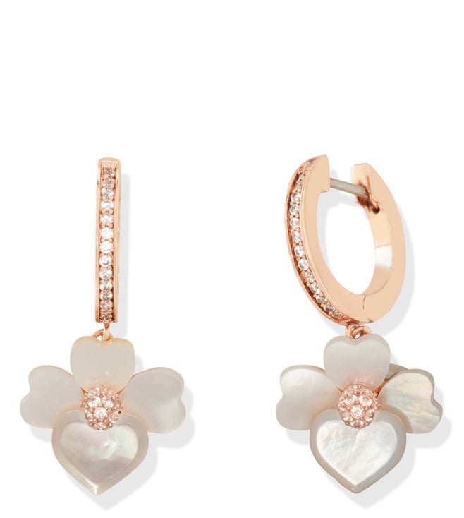 Buy Kate Spade Cream Multi & Rose Gold Precious Pansy Earrings Online @  Tata CLiQ Luxury