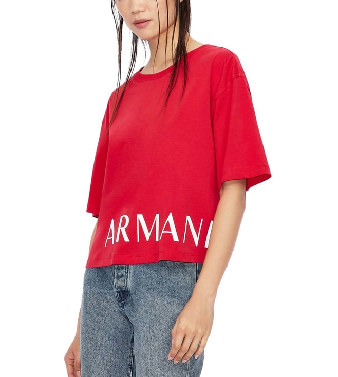 armani exchange red t shirt