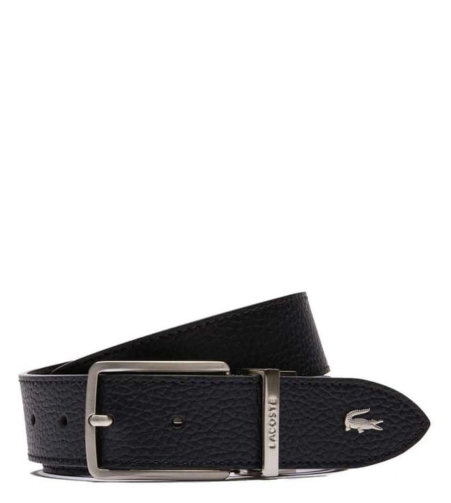 alias Forfalske beruset Buy Lacoste Black Leather Casual Belt for Men Online @ Tata CLiQ Luxury