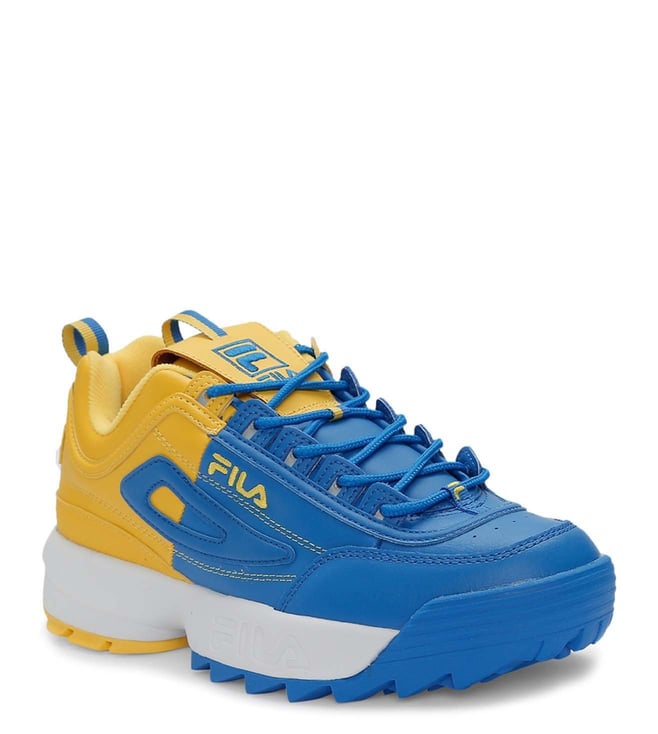 Buy FILA Heritage Disruptor II Blue Yellow Men Sneakers Online Tata CLiQ Luxury