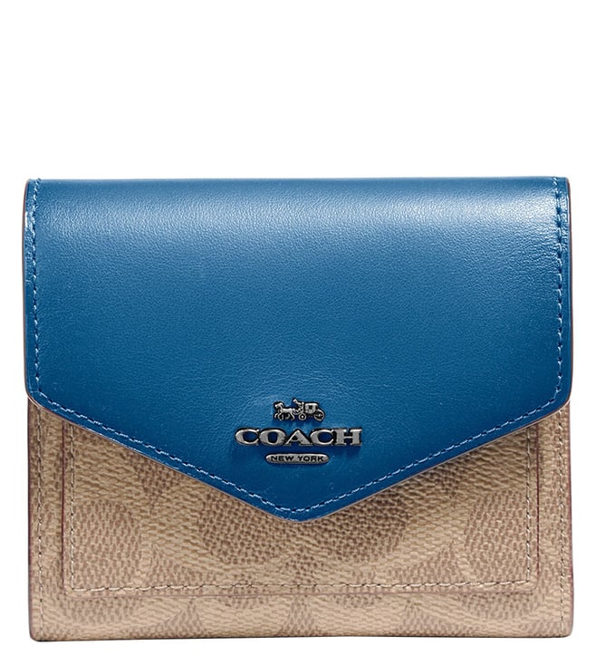 denim coach wallet