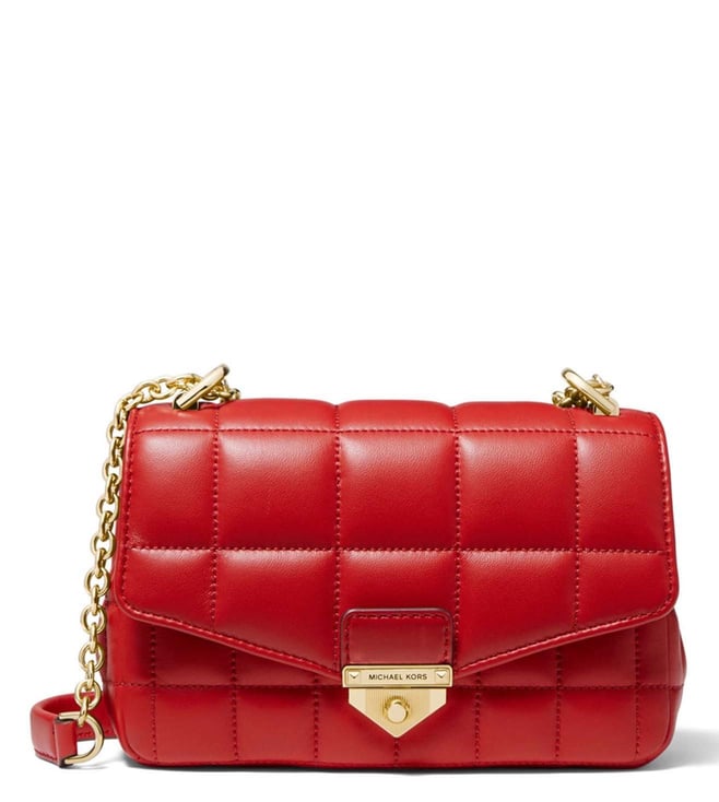 small red michael kors purse