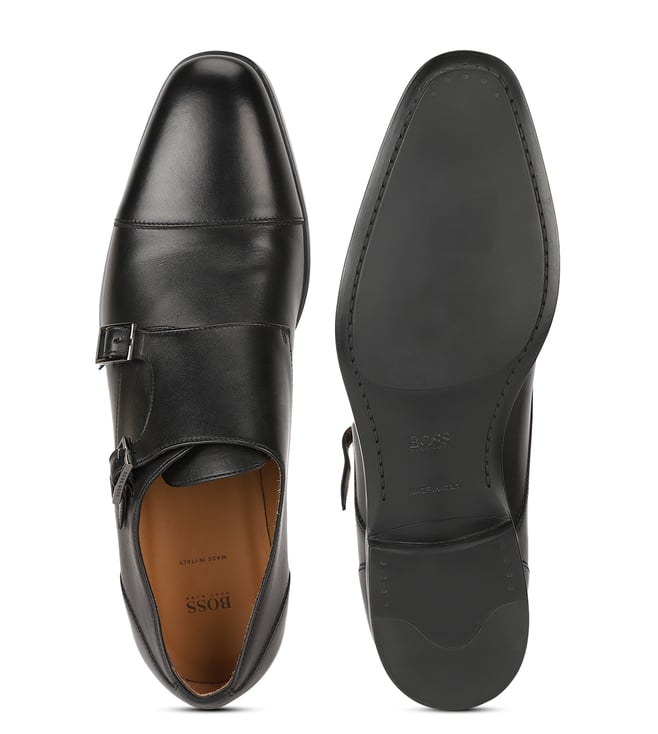 Buy BOSS Black Monk Strap Shoes for Men 