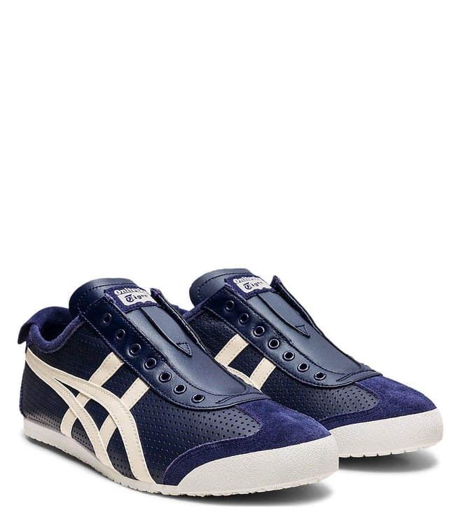 Onitsuka tiger navy blue hotsell slip on